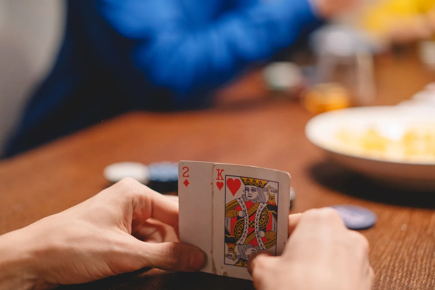 Complete standard poker card deck prepared for specification review