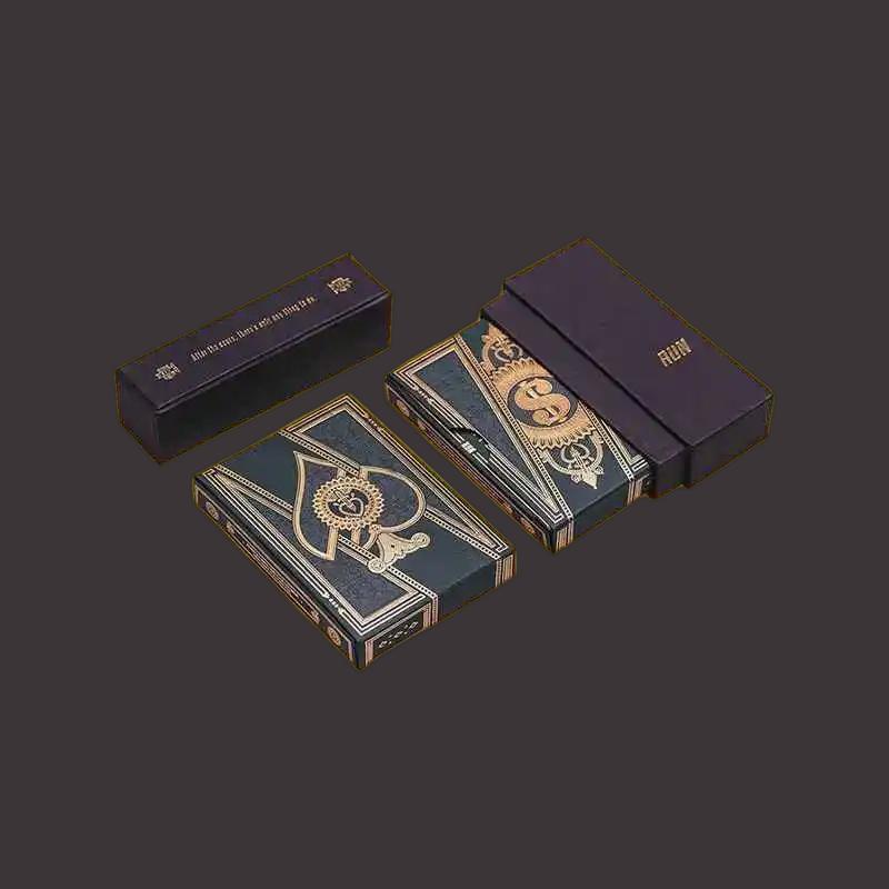 Premium rigid packaging boxes designed for custom playing card decks