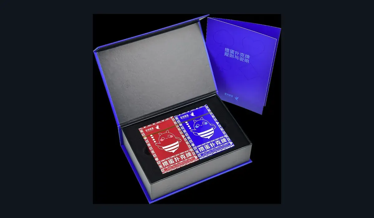 Printed card decks with a rigid presentation box