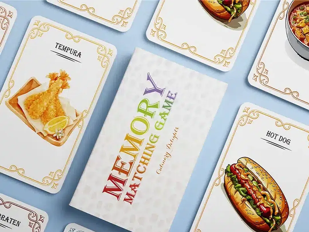 Custom card game cards showing full-color printed fronts and rounded corners